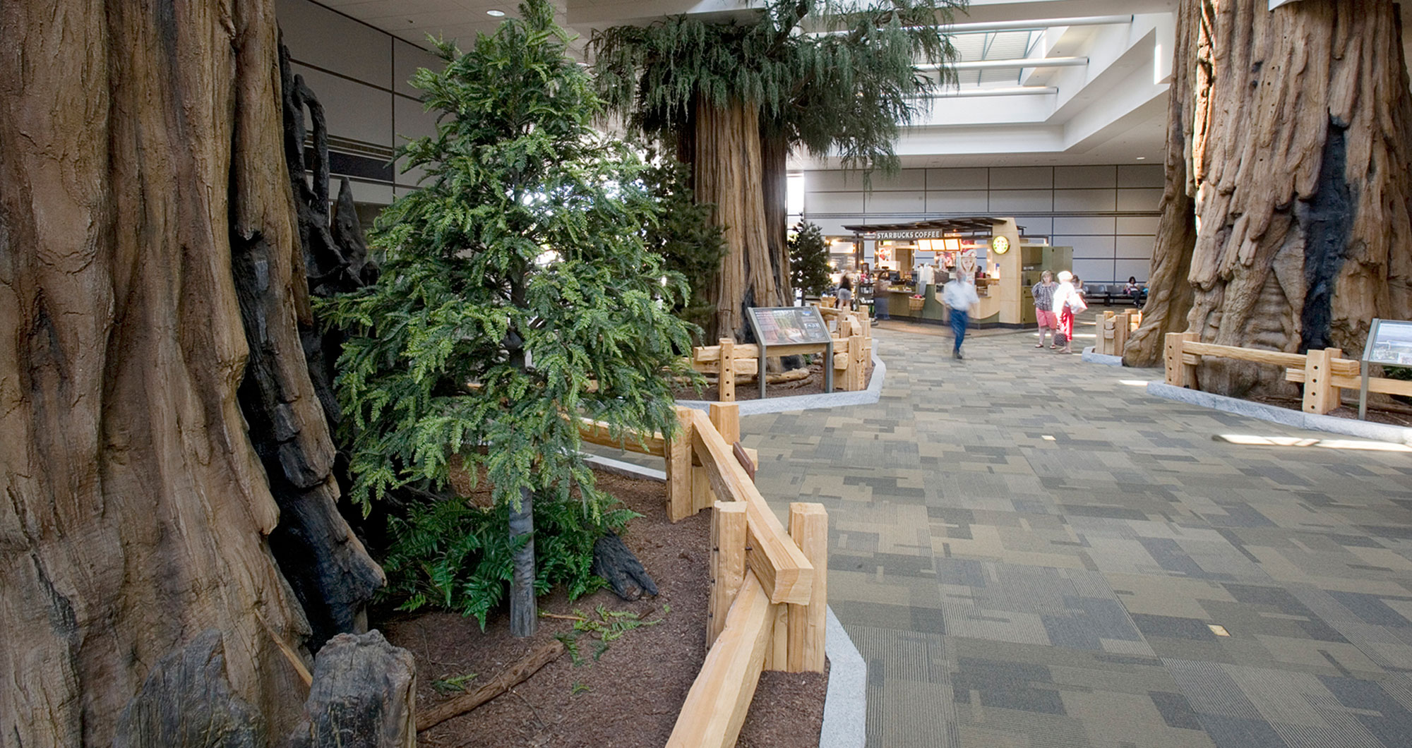 Fresno Yosemite International Airport Terminal Faux Redwood Columns