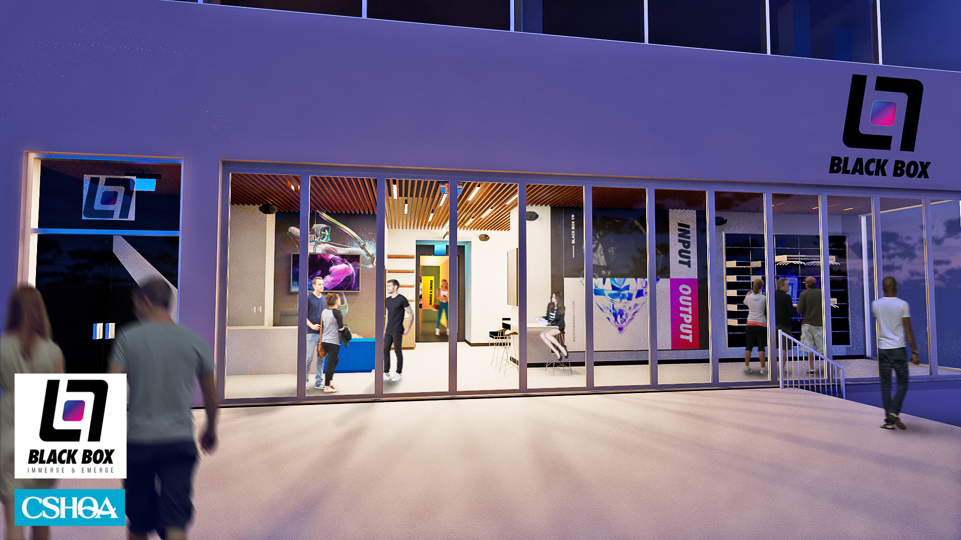 VR Exterior – Black Box entrance from Market Street, San Francisco