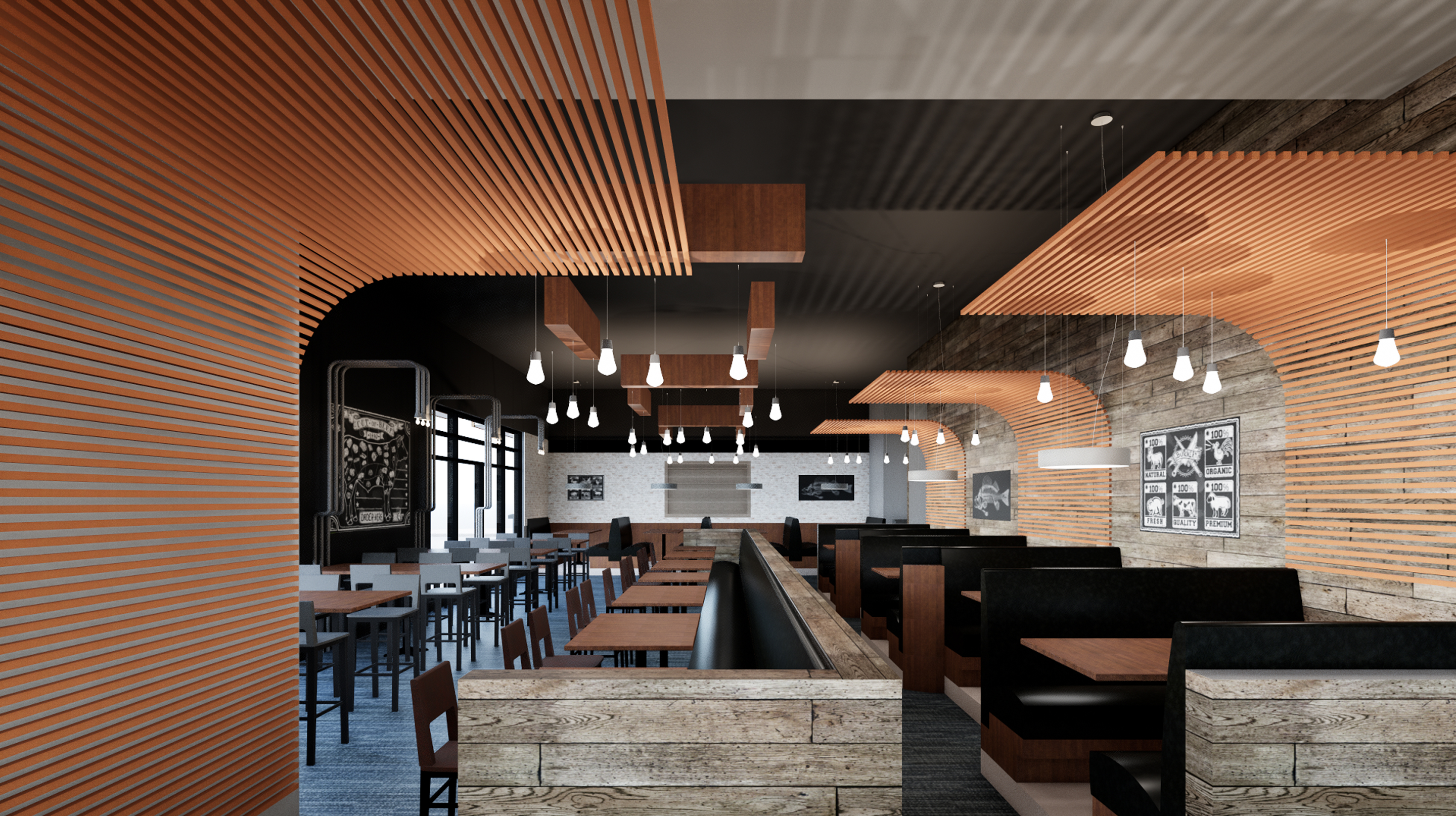 Smokin’ Fins Restaurant, in design